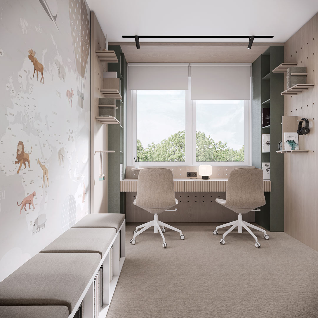 Novi Beograd. Design+Visualisation. Kids office