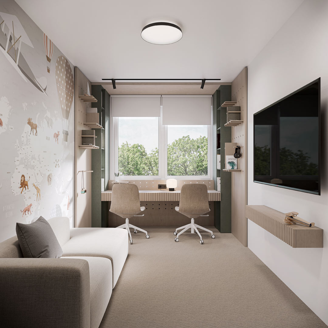 Novi Beograd. Design+Visualisation. Kids office