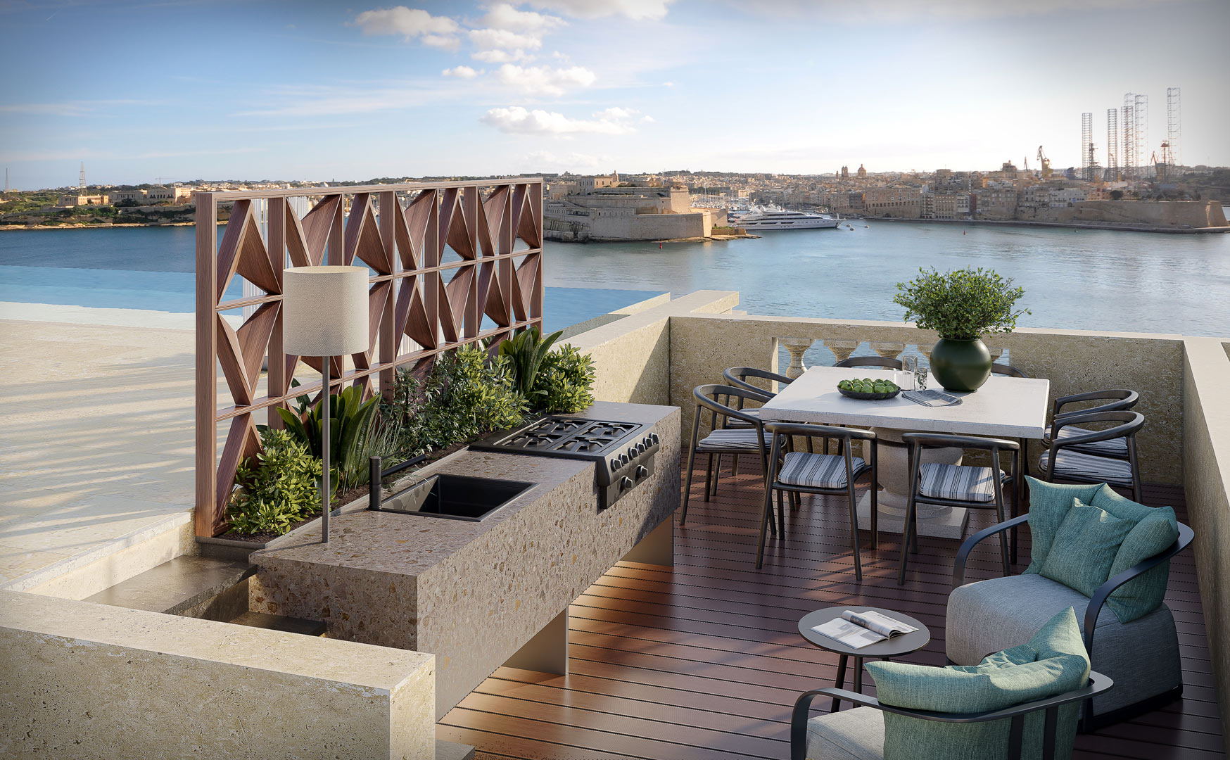 Penthouse and Rooftop Malta. Visualisation. MXA