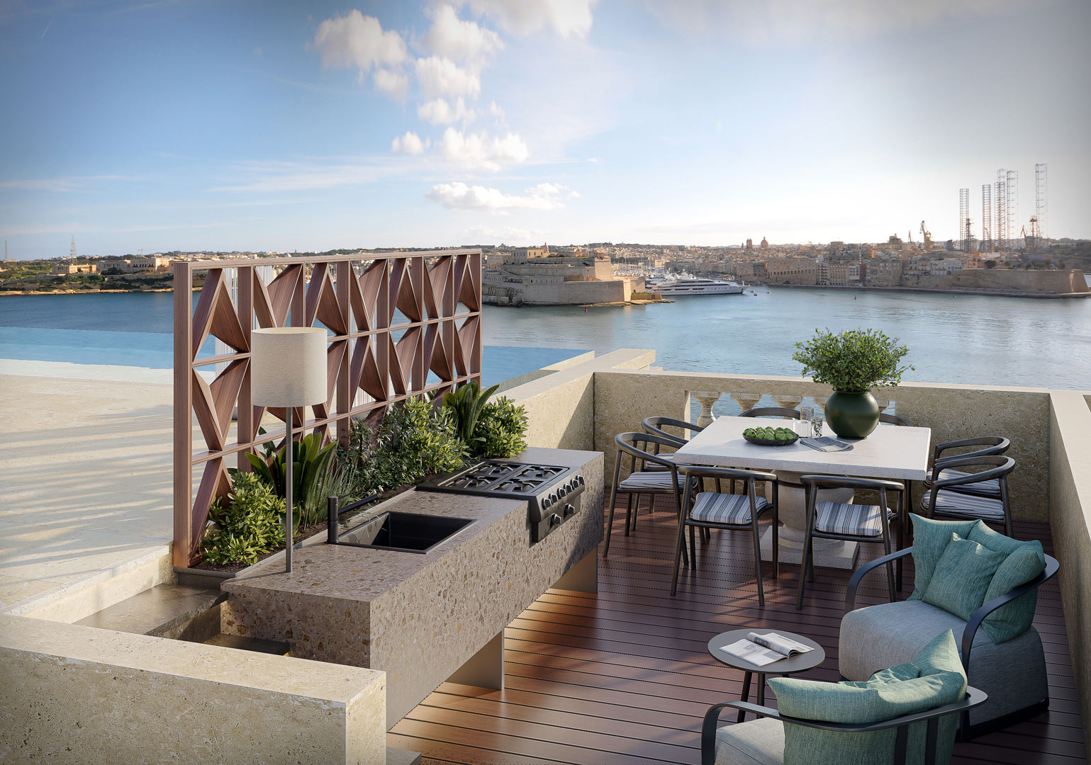 Penthouse and Rooftop Malta. Visualisation. MXA